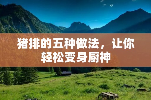 猪排的五种做法,让你轻松变身厨神 猪排的五种做法,让你轻松变身厨神