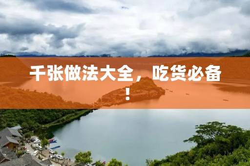 千张做法大全,吃货必备! 千张做法大全,吃货必备!