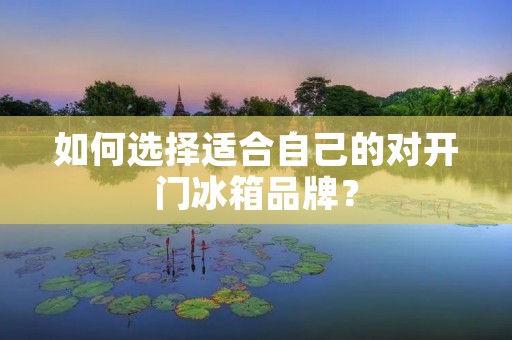 如何选择适合自己的对开门冰箱品牌? 如何选择适合自己的对开门冰箱品牌?