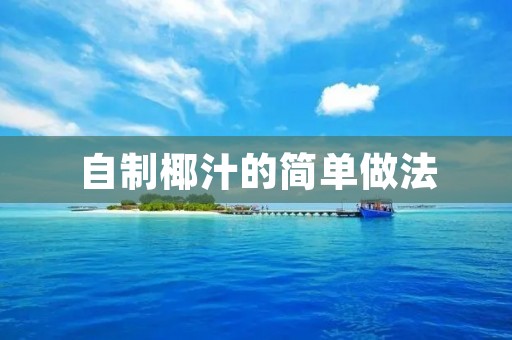 自制椰汁的简单做法 自制椰汁的简单做法