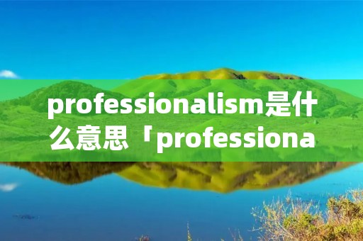 professionali**是什么意思「professional的意思」