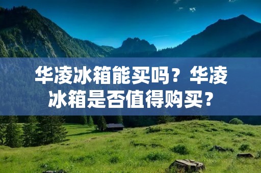 华凌冰箱能买吗?华凌冰箱是否值得购买?