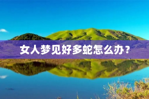 女人梦见好多蛇怎么办?