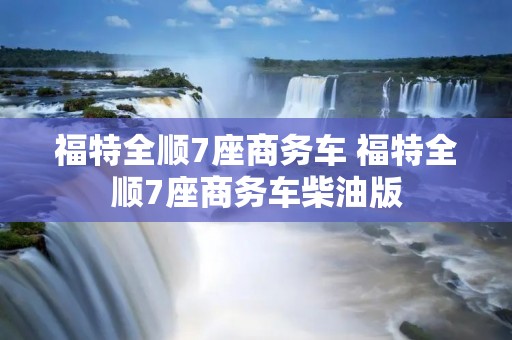 福特全顺7座商务车 福特全顺7座商务车柴油版