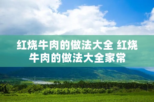 红烧牛肉的做法大全 红烧牛肉的做法大全家常 红烧牛肉的做法大全 红烧牛肉的做法大全家常