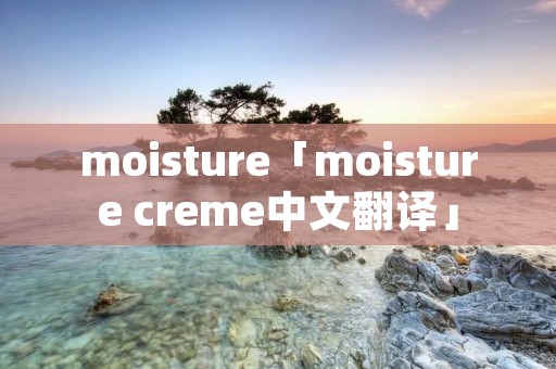 moisture「moisture creme中文翻译」
