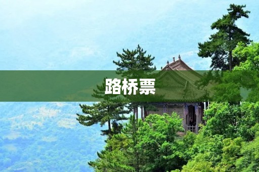 路桥票:畅通出行的门票 路桥票:畅通出行的门票