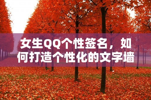 女生QQ个性签名,如何打造个性化的文字墙