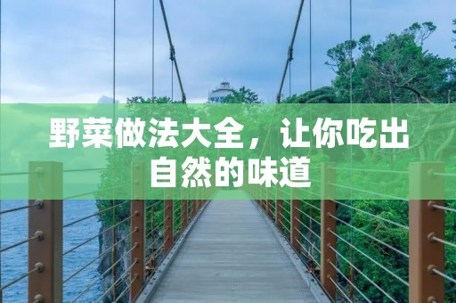 野菜做法大全,让你吃出自然的味道
