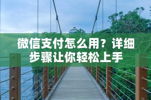 微信支付怎么用?详细步骤让你轻松上手 微信支付怎么用?详细步骤让你轻松上手