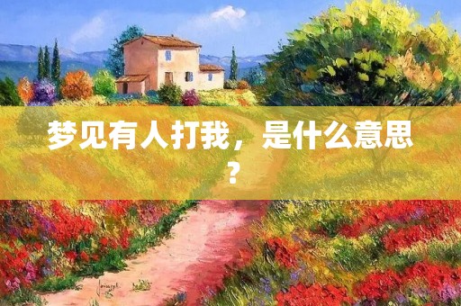 梦见有人打我，是什么意思？