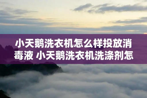 小天鹅洗衣机怎么样投放消毒液 小天鹅洗衣机洗涤剂怎么投放