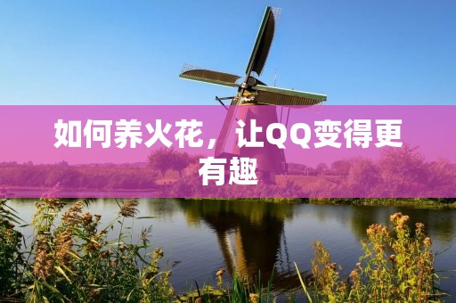 如何养火花,让QQ变得更有趣 如何养火花,让QQ变得更有趣
