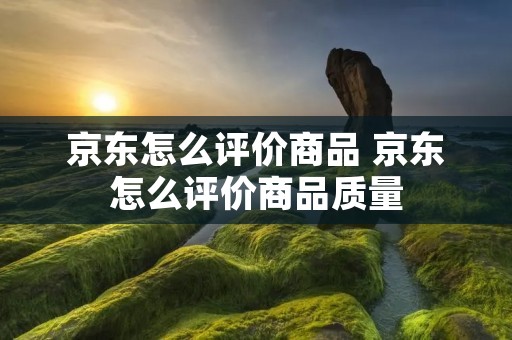 京东怎么评价商品 京东怎么评价商品质量