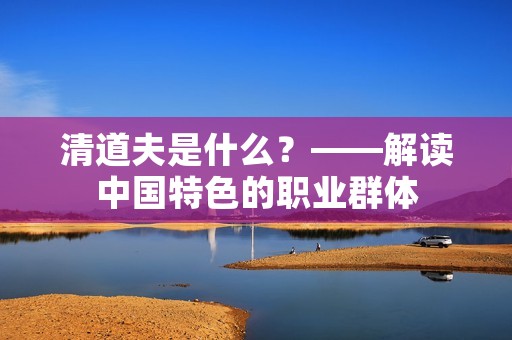 清道夫是什么?——解读中国特色的职业群体
