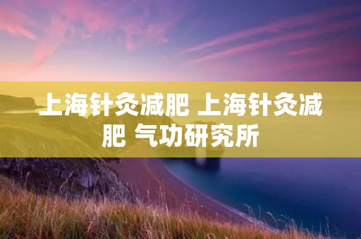 上海针灸减肥 上海针灸减肥 气功研究所