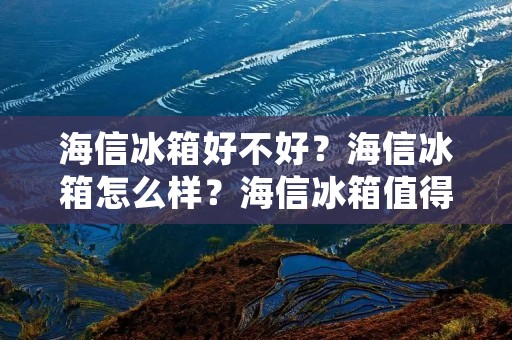 海信冰箱好不好？海信冰箱怎么样？海信冰箱值得购买吗？