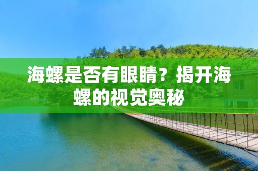 海螺是否有眼睛？揭开海螺的视觉奥秘