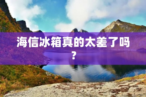 海信冰箱真的太差了吗？