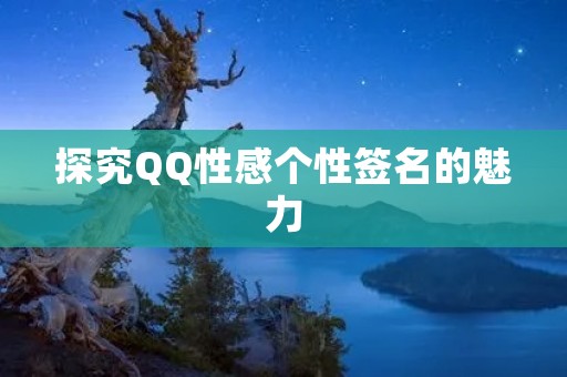 探究QQ性感个性签名的魅力