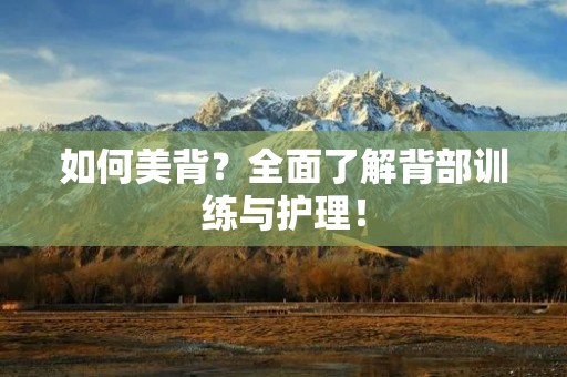 如何美背？全面了解背部训练与护理！