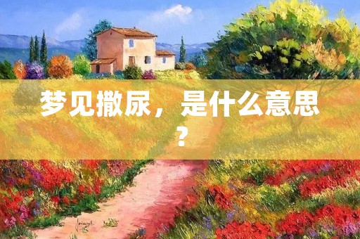 梦见撒尿，是什么意思？