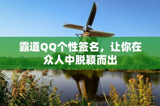 霸道QQ个性签名,让你在众人中脱颖而出