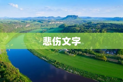 悲伤文字
