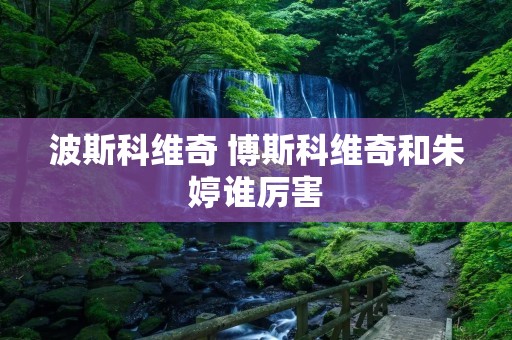波斯科维奇 博斯科维奇和朱婷谁厉害