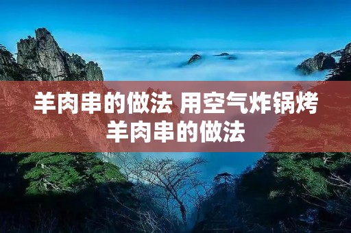 羊肉串的做法 用空气炸锅烤羊肉串的做法 羊肉串的做法 用空气炸锅烤羊肉串的做法