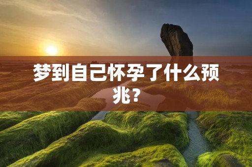 梦到自己怀孕了什么预兆?