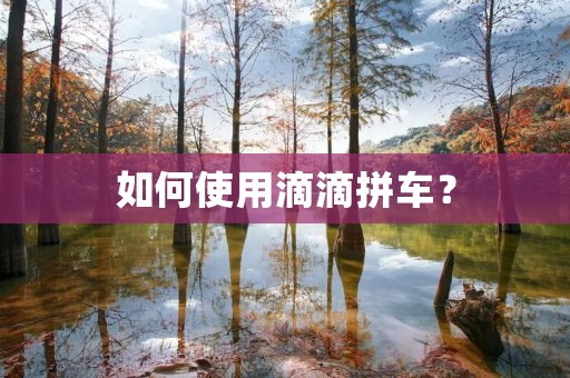 如何使用滴滴拼车？