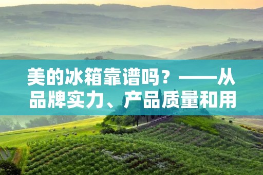 美的冰箱靠谱吗？——从品牌实力、产品质量和用户评价三方面解析