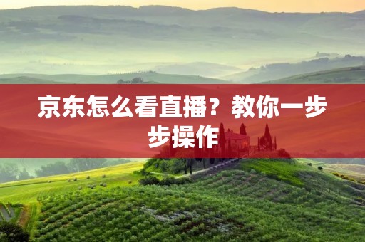京东怎么看直播?教你一步步操作 京东怎么看直播?教你一步步操作