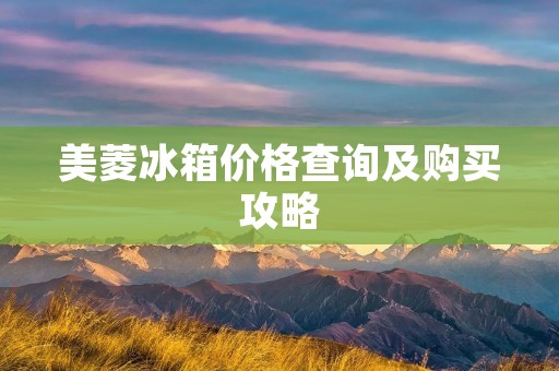 美菱冰箱价格查询及购买攻略