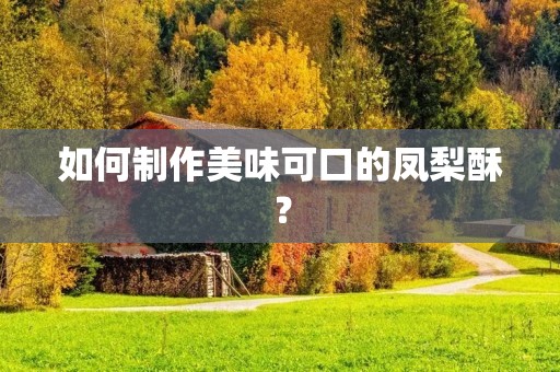 如何制作美味可口的凤梨酥？