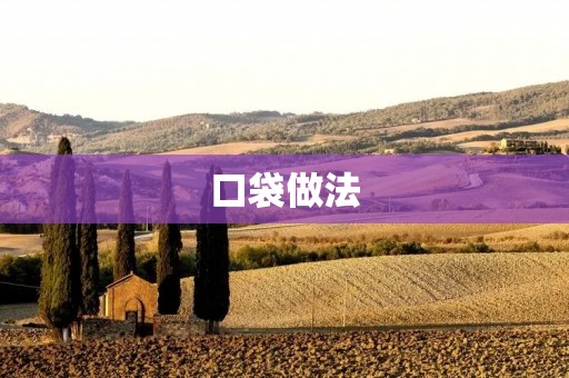口袋做法：让美食随时随地都在你身边