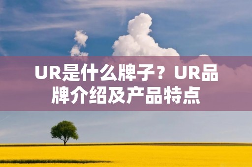 UR是什么牌子？UR品牌介绍及产品特点