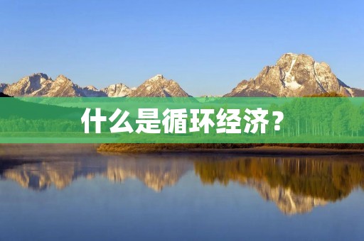 什么是循环经济？