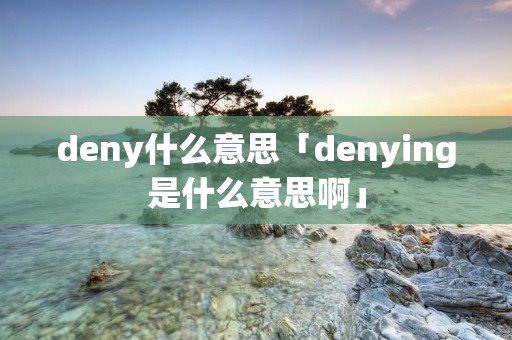 deny什么意思「denying是什么意思啊」