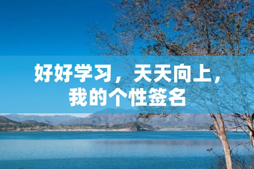 好好学习,天天向上,我的个性签名 好好学习,天天向上,我的个性签名