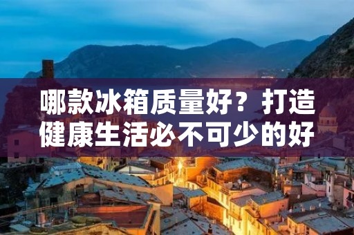 哪款冰箱质量好？打造健康生活必不可少的好帮手