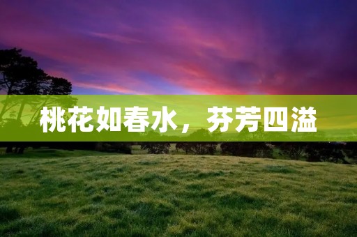 桃花如春水,芬芳四溢