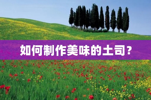 如何制作美味的土司? 如何制作美味的土司?