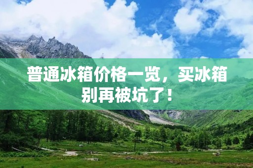 普通冰箱价格一览，买冰箱别再被坑了！