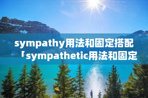 sympathy用法和固定搭配「sympathetic用法和固定搭配」 sympathy用法和固定搭配「sympathetic用法和固定搭配」