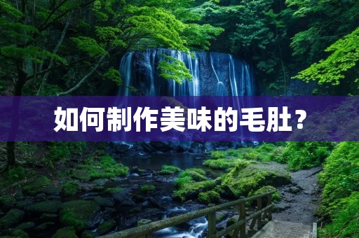如何制作美味的毛肚？