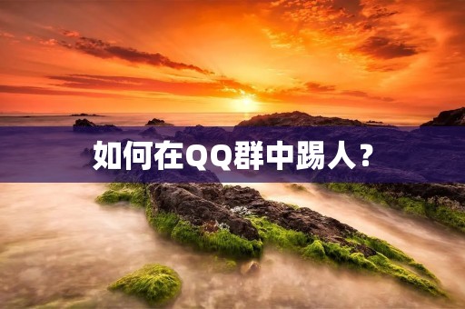 如何在QQ群中踢人? 如何在QQ群中踢人?