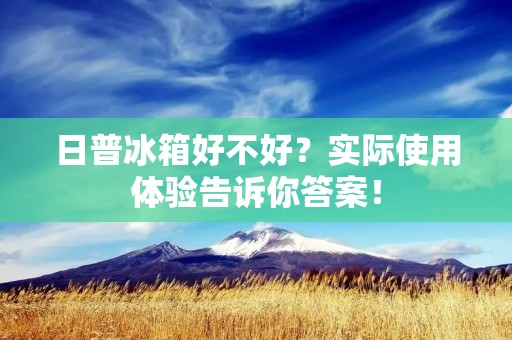 日普冰箱好不好?实际使用体验告诉你答案!