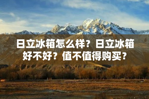 日立冰箱怎么样?日立冰箱好不好?值不值得购买?